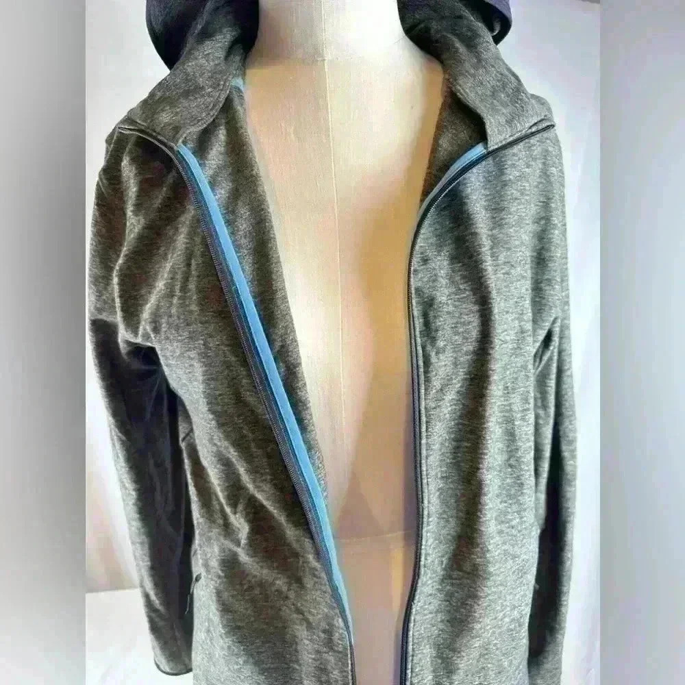LULULEMON - Hooded Jacket (Grey/Black with Blue interior) Size XS - Picture 4 of 14